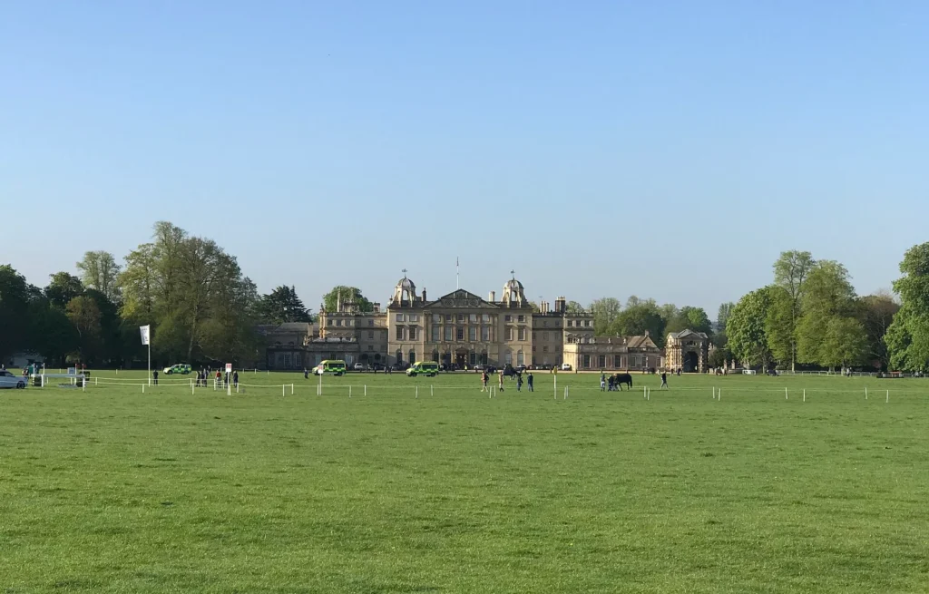 Badminton House in Gloucestershire, the real estate used as Halstead Manor in The Gentlemen